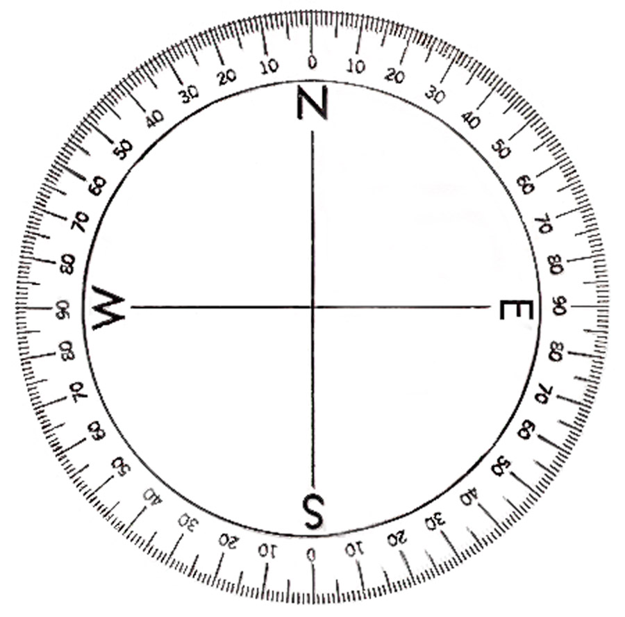 compass line drawing